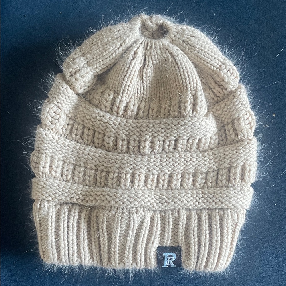 Cozy Knit Kids Beanie - Tan